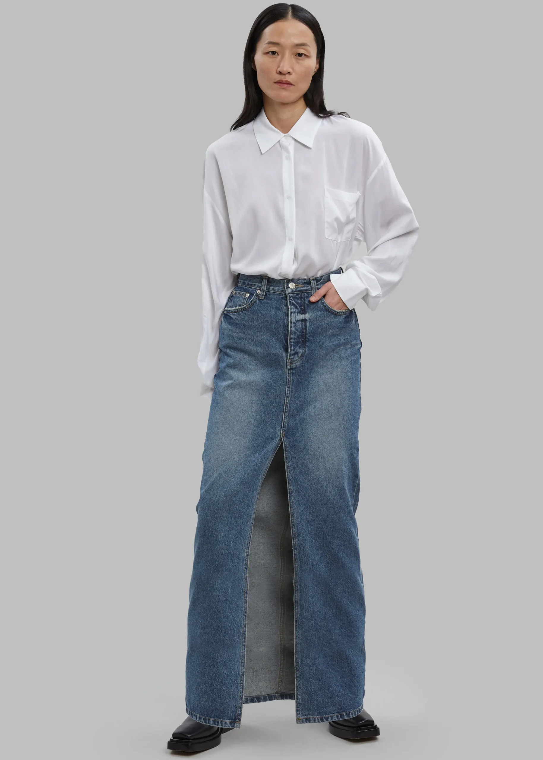 Texas Denim Pencil Skirt