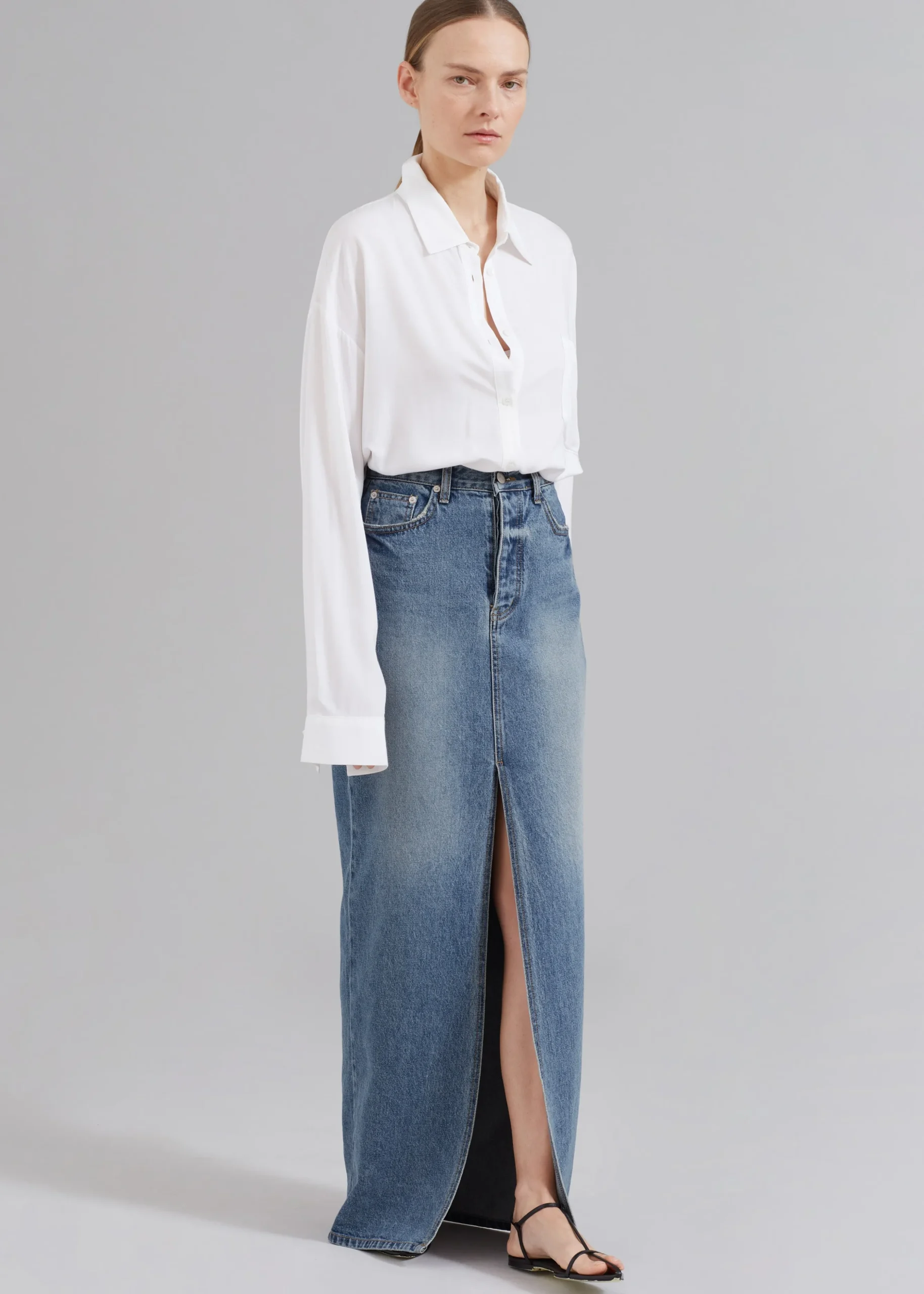 Texas Denim Pencil Skirt