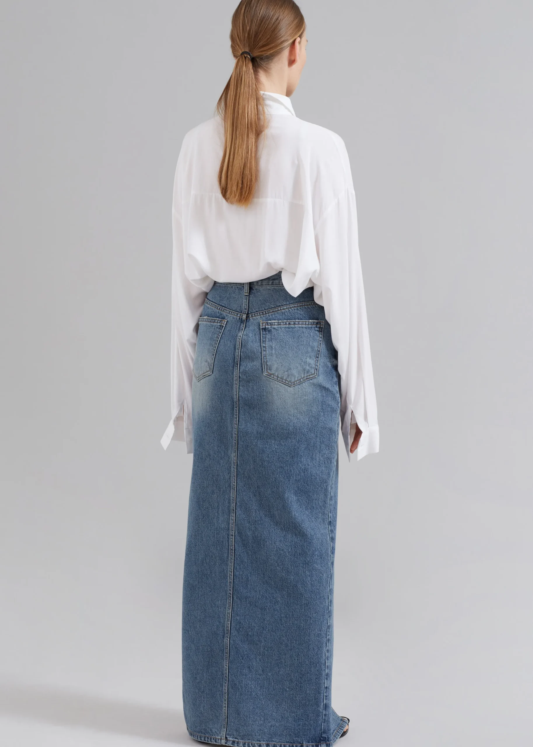Texas Denim Pencil Skirt