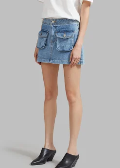 Thela Pocket Denim Skirt