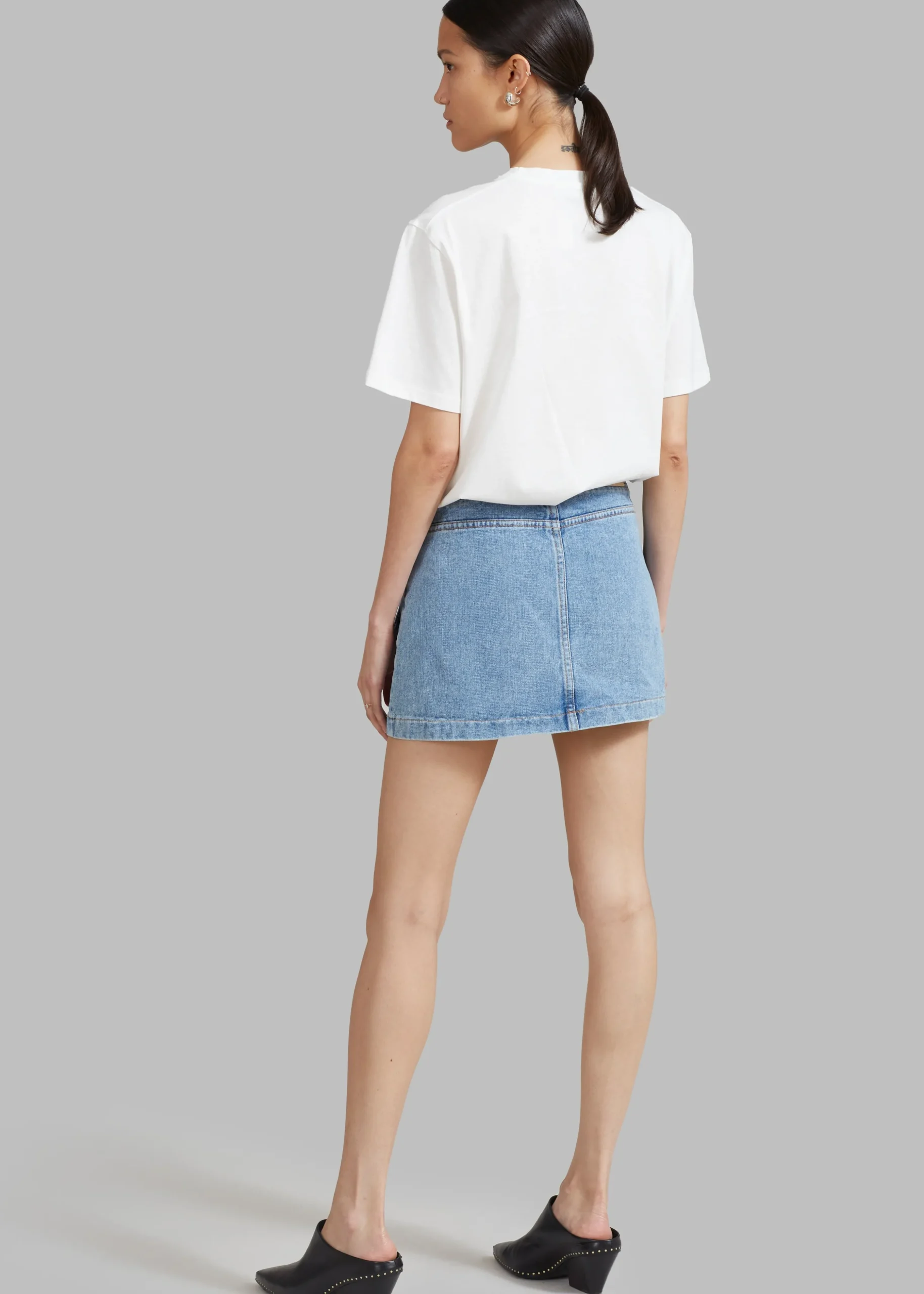 Thela Pocket Denim Skirt