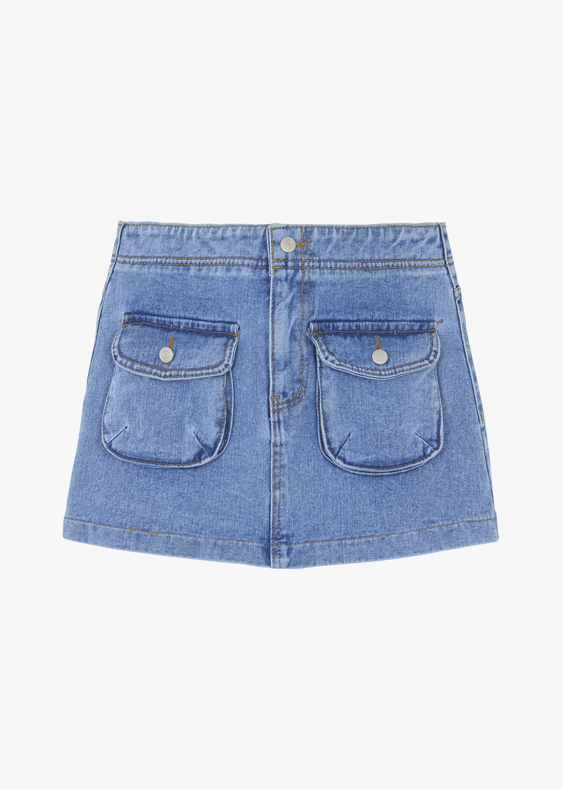 Thela Pocket Denim Skirt