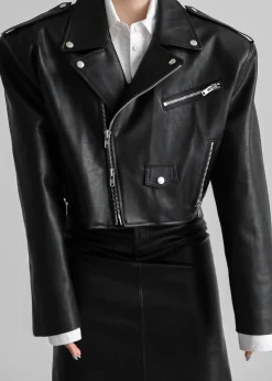 Tidus Cropped Biker Jacket