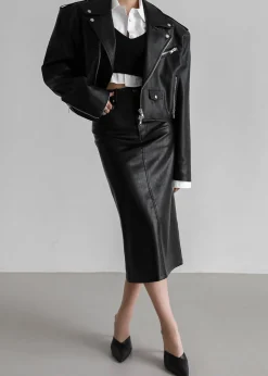 Tidus Cropped Biker Jacket