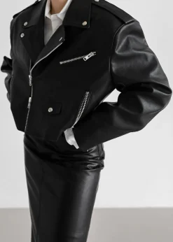 Tidus Cropped Biker Jacket