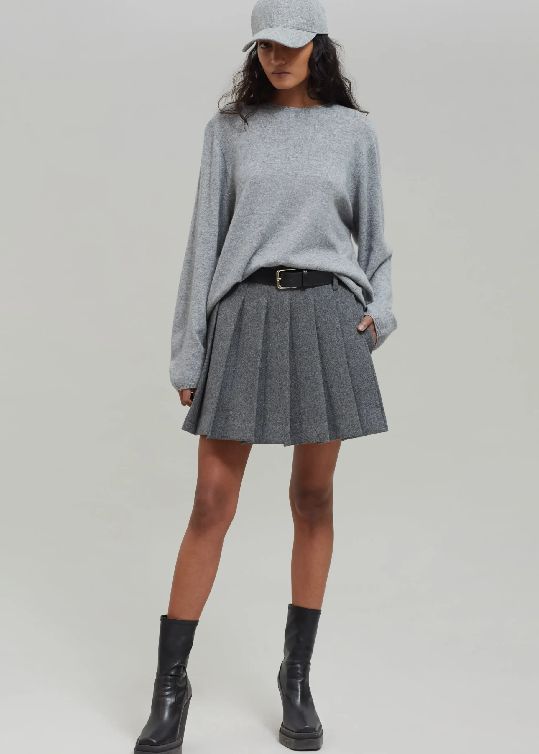 Tokyo Wool Pleated Skort