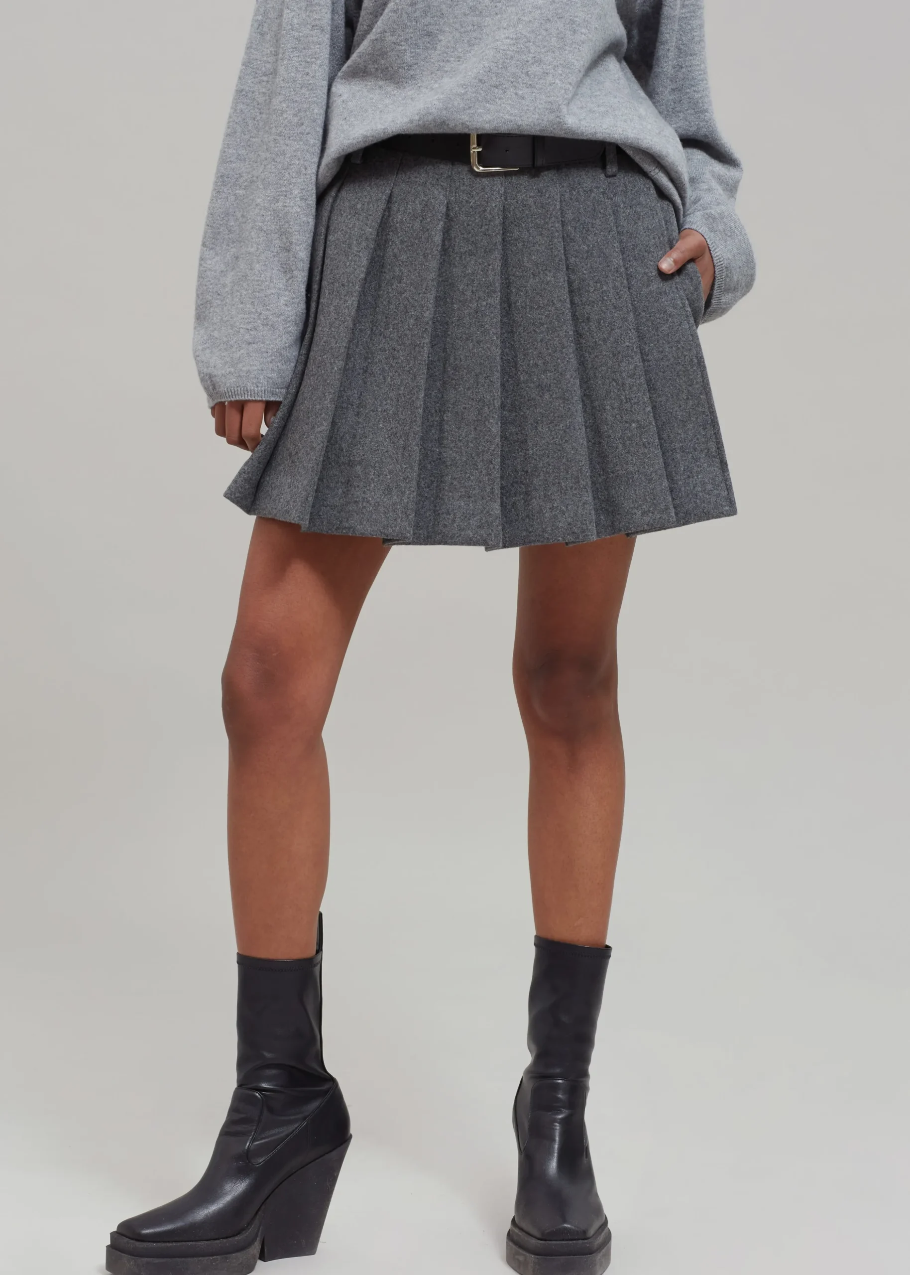 Tokyo Wool Pleated Skort