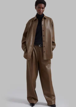Tranton Faux Leather Shirt