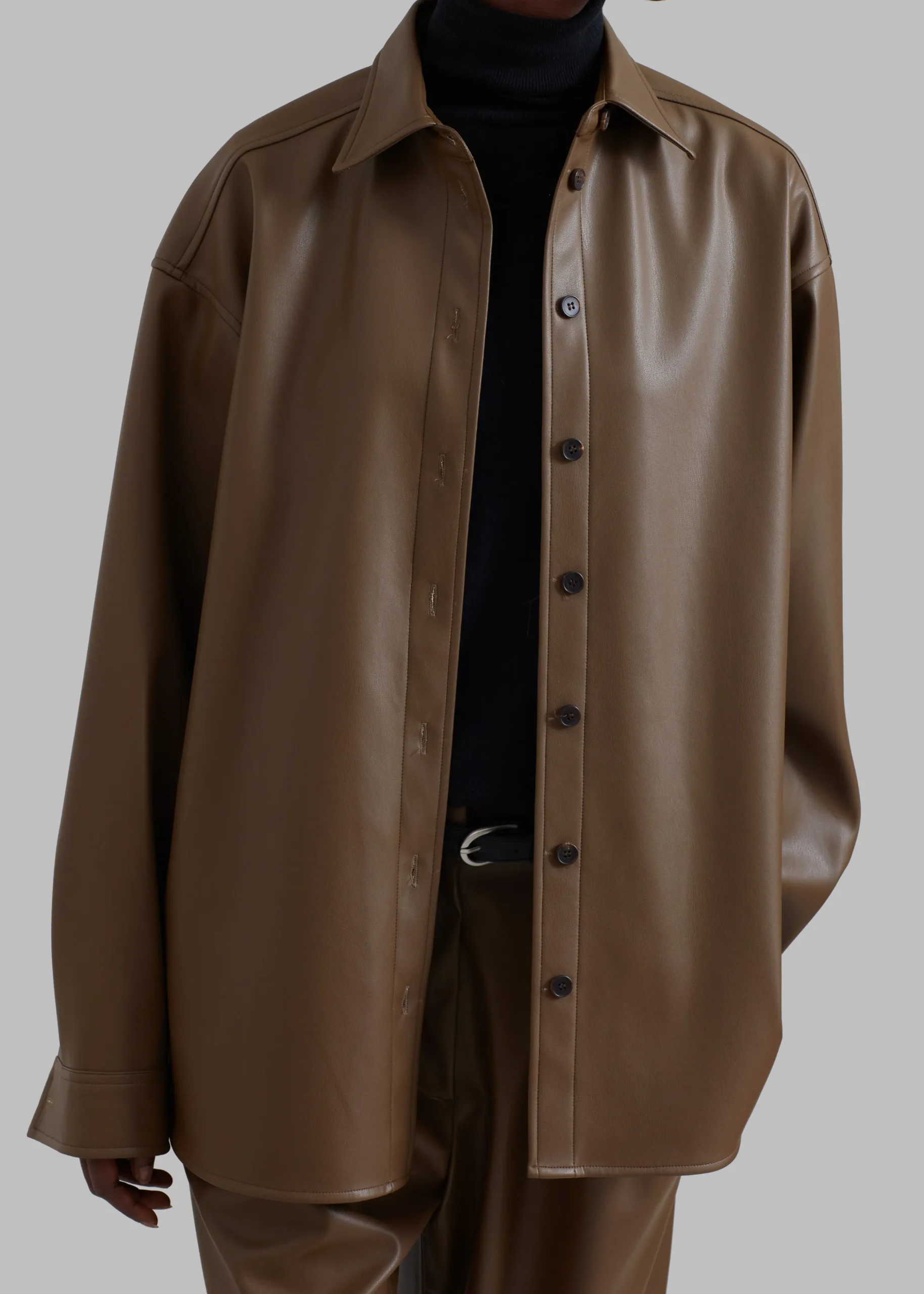Tranton Faux Leather Shirt