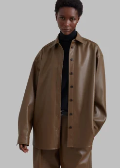 Tranton Faux Leather Shirt