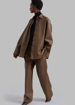 Tranton Faux Leather Shirt