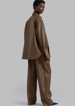Tranton Faux Leather Shirt