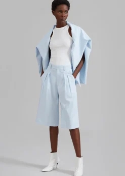 Vivian Fluid Pleated Bermuda Shorts