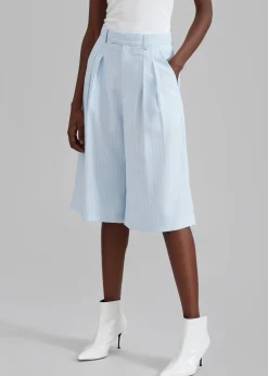 Vivian Fluid Pleated Bermuda Shorts