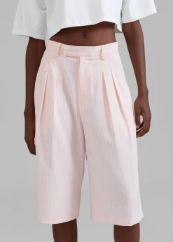 Vivian Fluid Pleated Bermuda Shorts