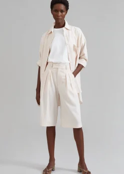 Vivian Fluid Pleated Bermuda Shorts