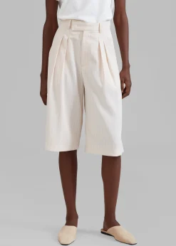 Vivian Fluid Pleated Bermuda Shorts