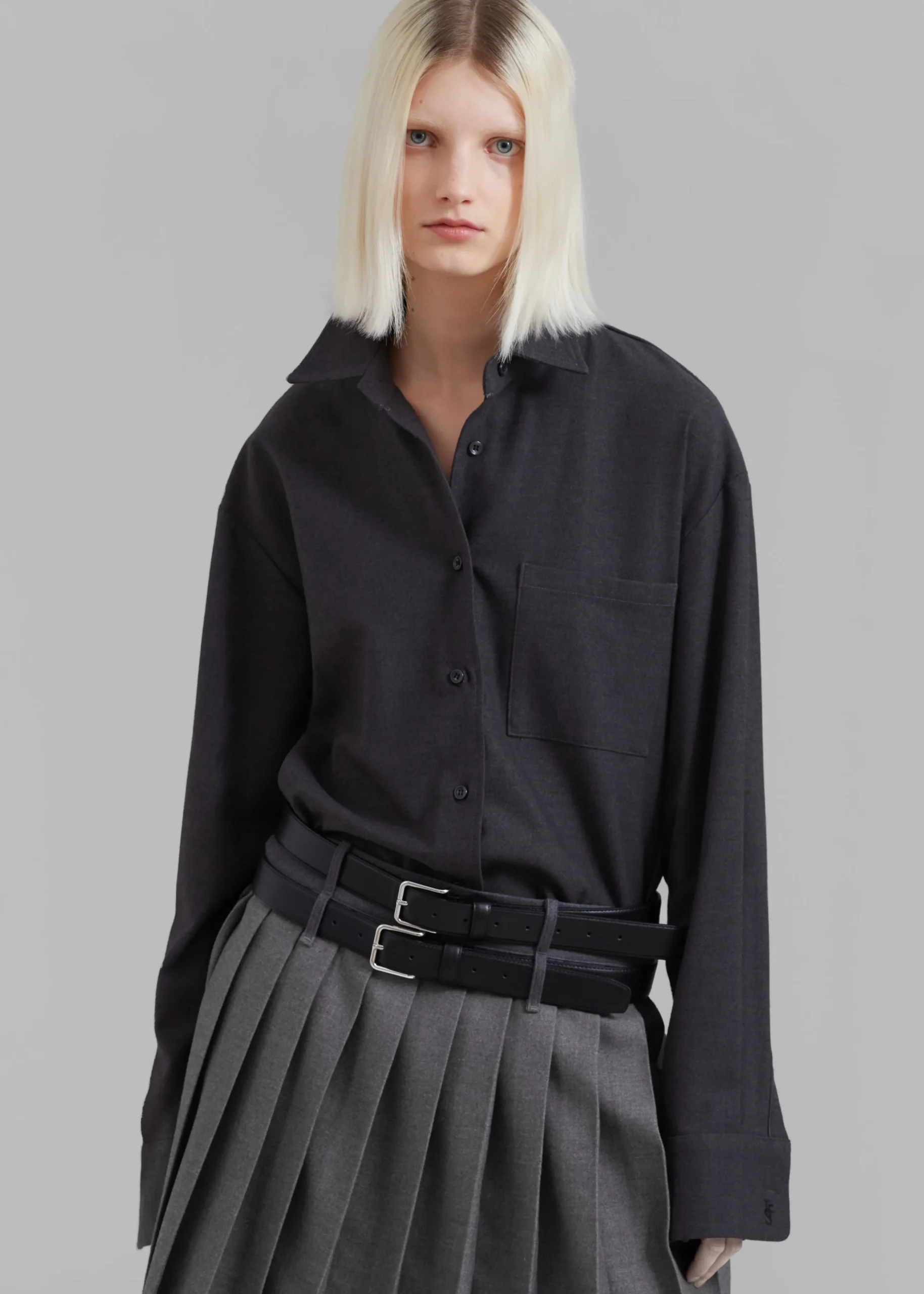 Wednesday Belted Pleated Skirt