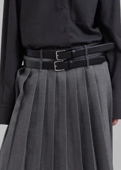 Wednesday Belted Pleated Skirt